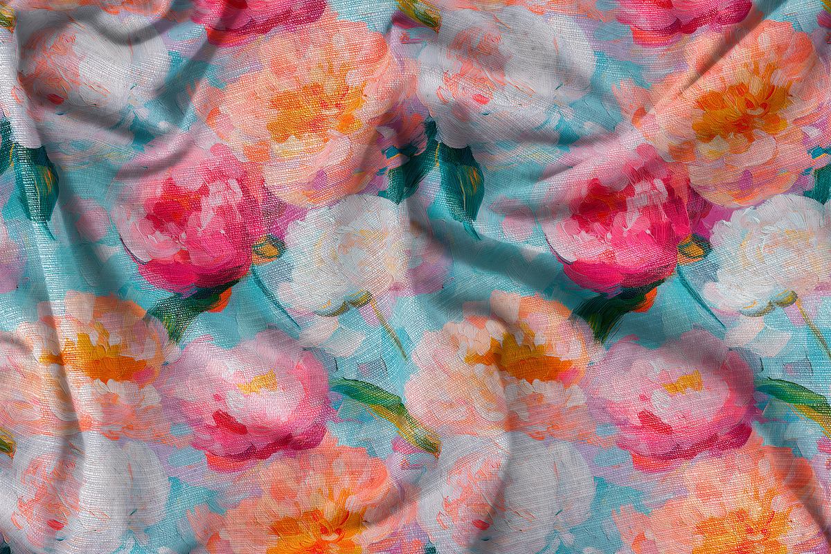 Impressionistic Peony Patterns Set, a Pattern Graphic by LoveDesignShop (Photo 6 of 9)