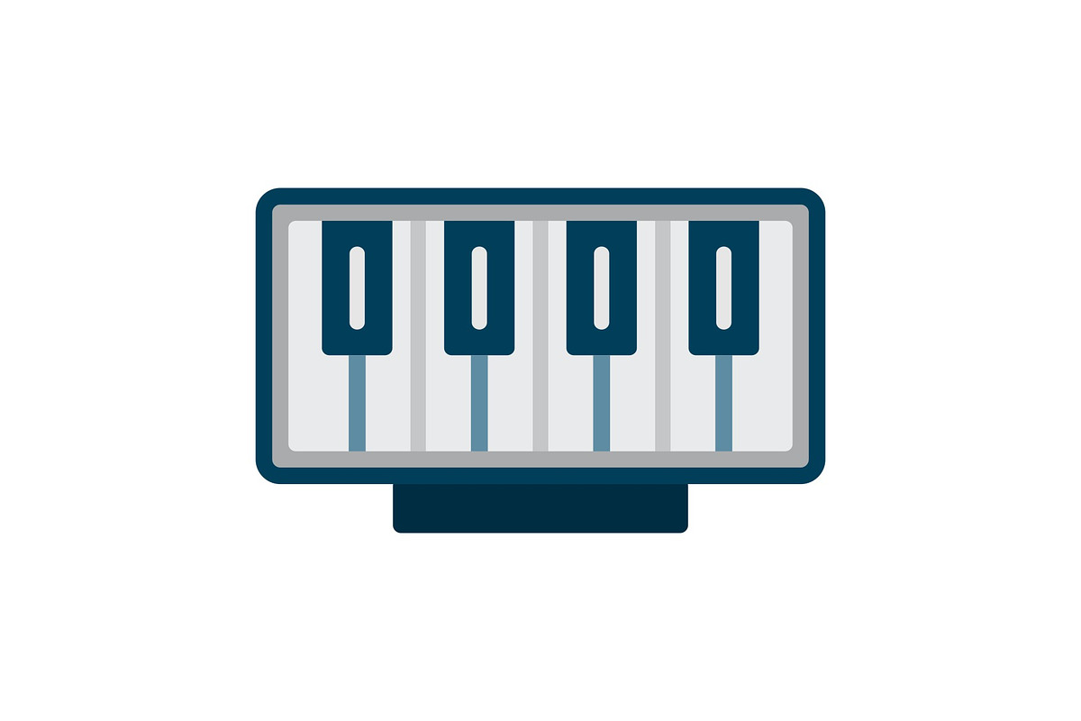 Piano Flat Icon, an Icon by Pexelpy (Photo 1 of 2)