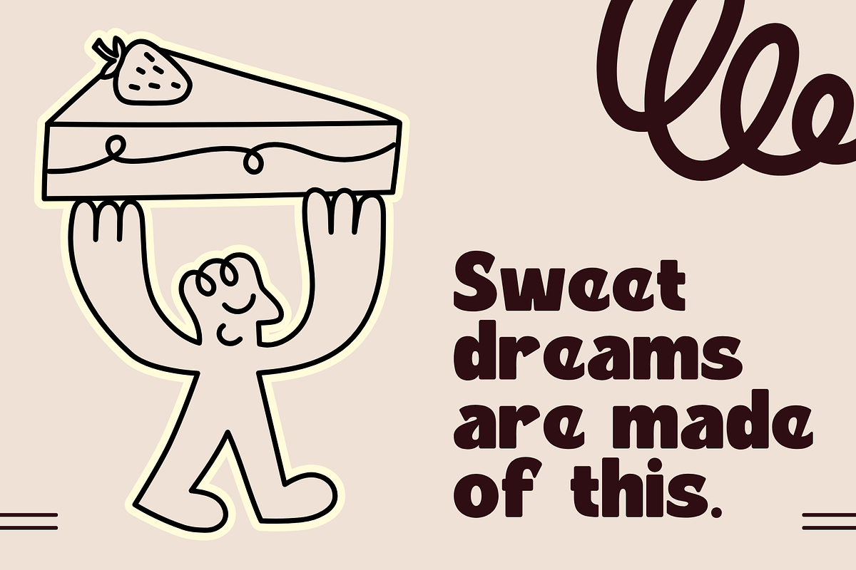 Flury Muffin - Food Logo Font, a Sans Serif Font by Nirmana Visual (Photo 3 of 13)