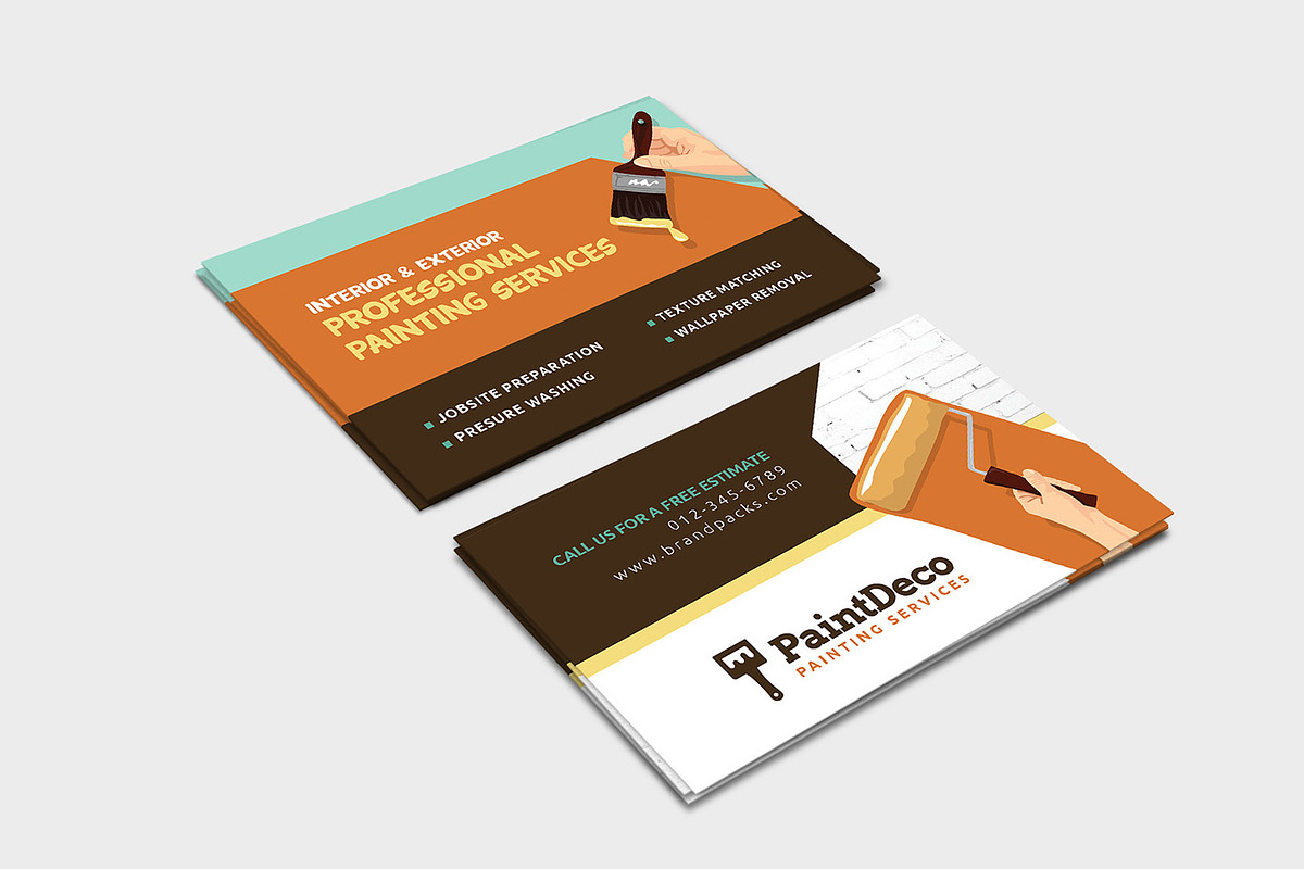 Painter & Decorator Business Card, a Business Card Template by BrandPacks (Photo 2 of 4)