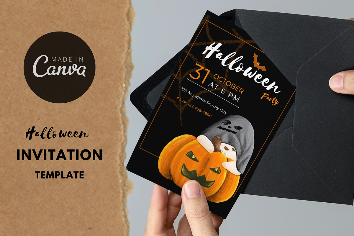 Halloween Invitation Party Template, an Invitation Template by Thursdaypaper (Photo 1 of 4)