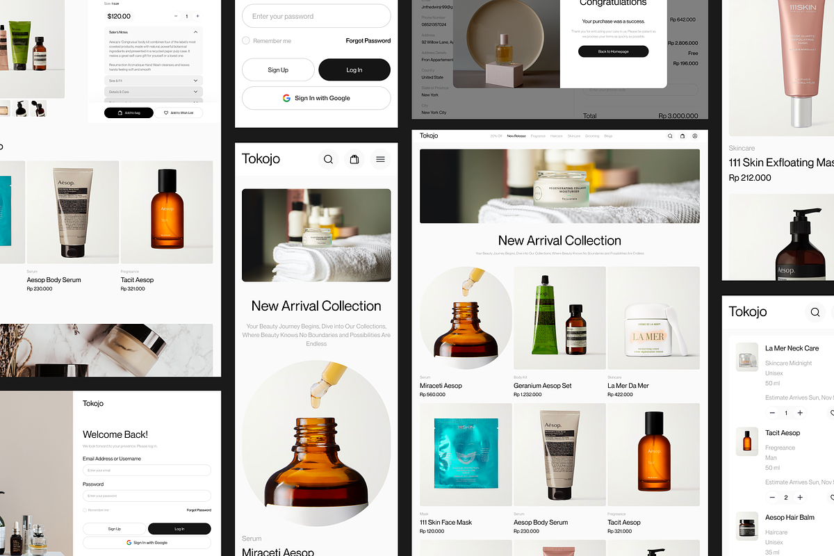 Tokojo - E-commerce Website UI KIt, a Device Mockup by Odama (Photo 3 of 6)