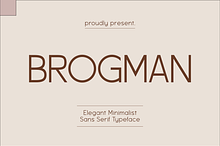 Brogman - Fashionable Sans Serif