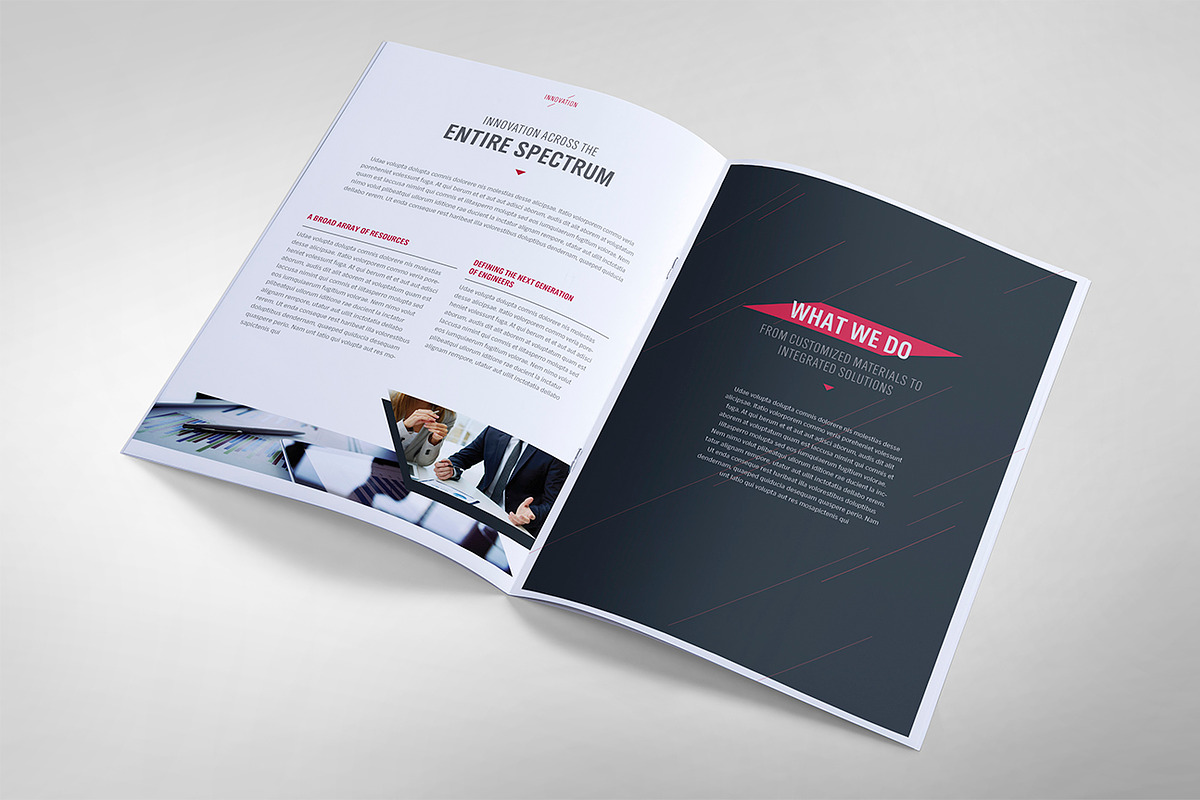 Sharp Modern Brochure and PowerPoint, a Brochure Template by Shop Mockpro (Photo 3 of 11)