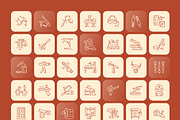 Woodworking Icon Set, an Outline Icon by Prosymbols (Thumbnail 7 of 7)