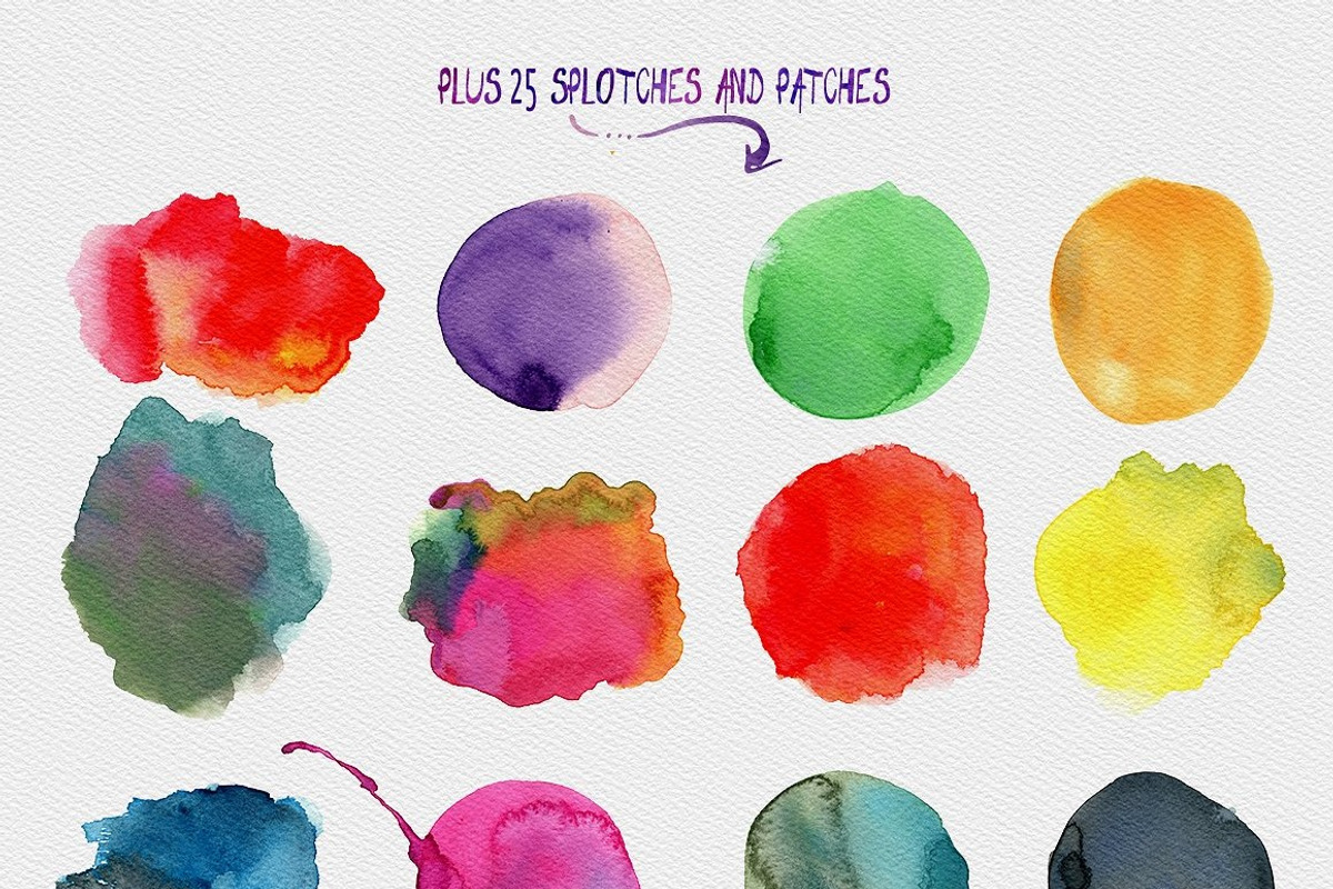 Watercolor Bundle - Designer Deal, an Illustration by Creativeqube Design (Photo 43 of 72)