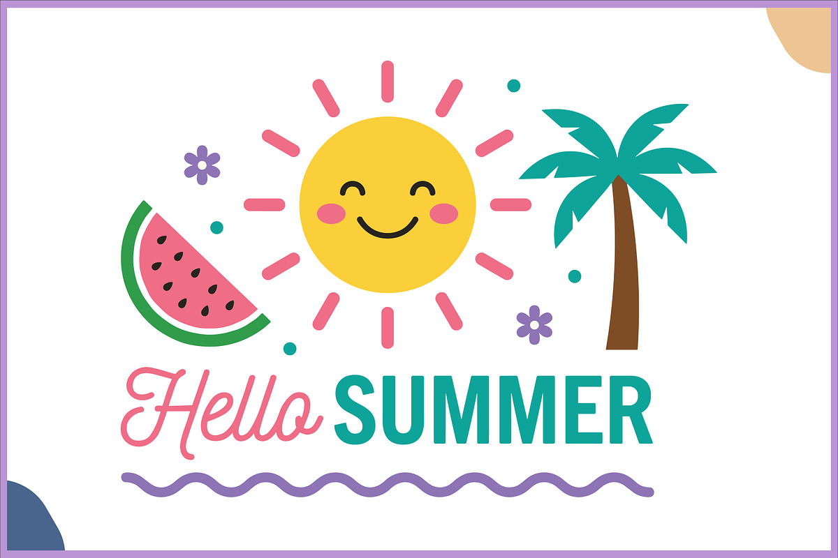Hello Summer Typography Vector PNG, an Object Illustration by Gfx Expert Team (Photo 3 of 3)