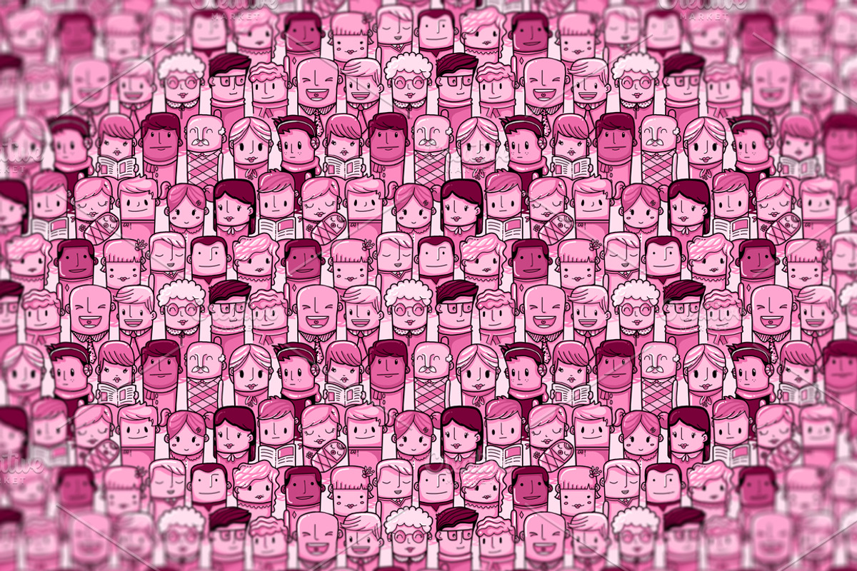 Seamless people pattern 2, a Pattern Graphic by Beatriz Gascón (Photo 5 of 5)