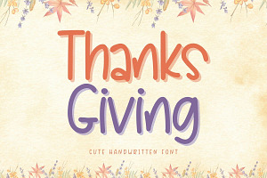 Thanksgiving Handwriting Font Trio