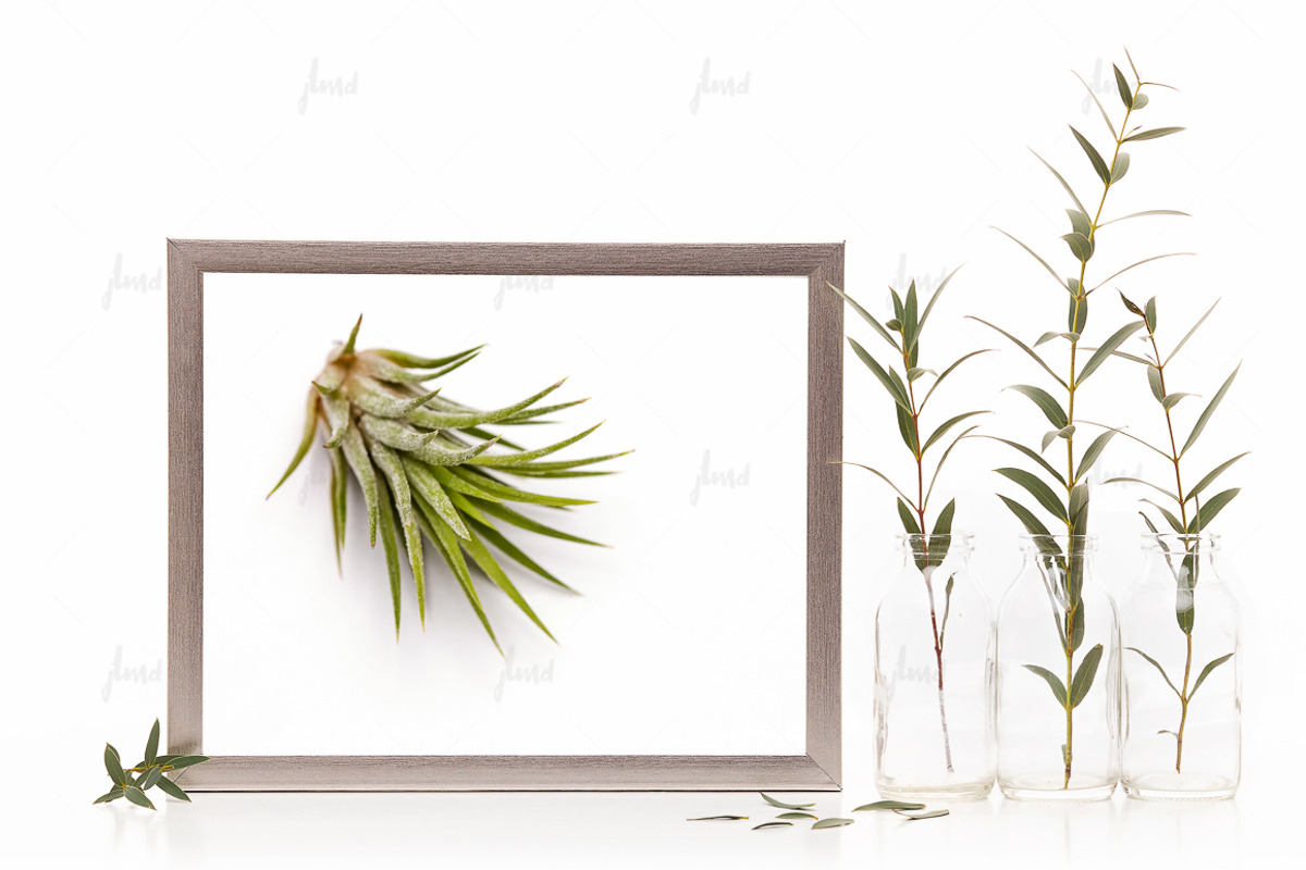 Silver styled frame isolated mockup, a Print Template by JustLikeMyDesktop (Photo 1 of 3)