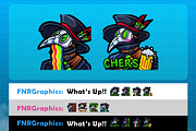 Plague Doctor Twitch Emotes, an Illustration by FNR Graphics (Thumbnail 3 of 5)