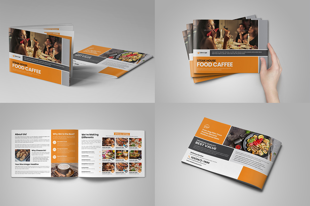Food Menu Restaurant Brochure Bundle, a Brochure Template by Miyaji75 (Photo 3 of 12)