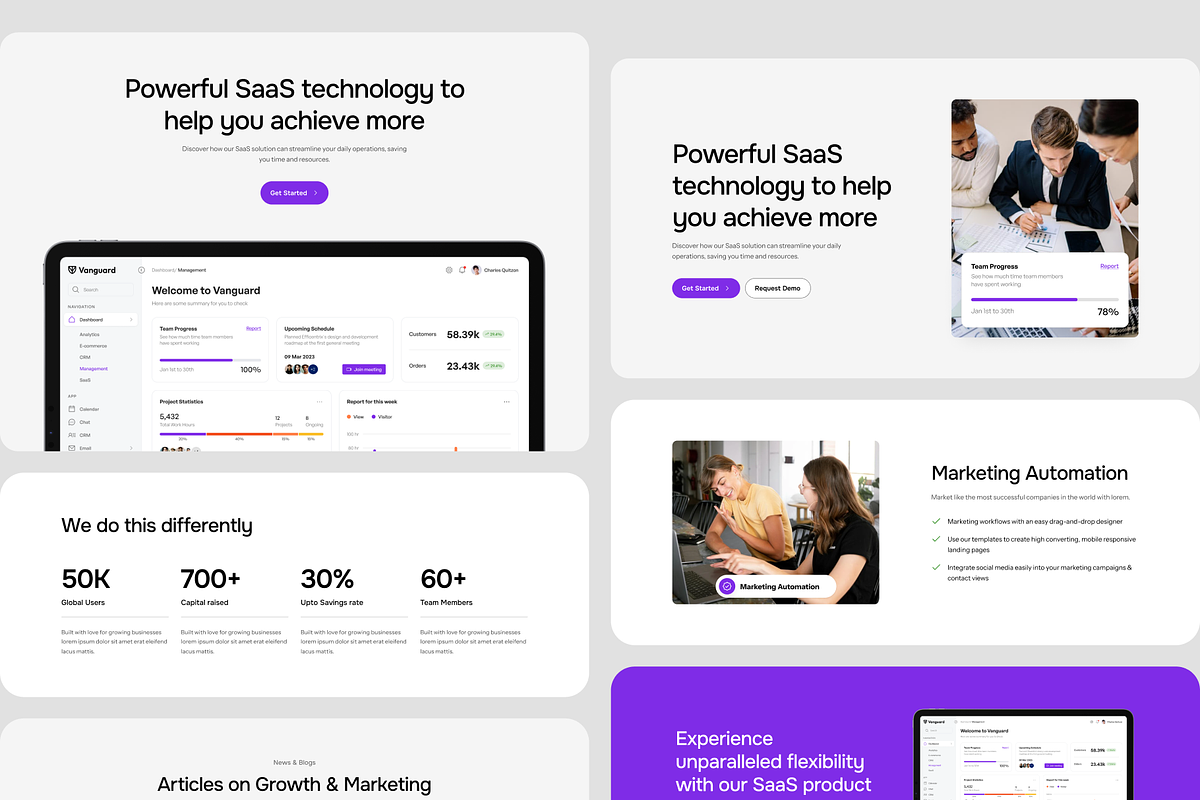 Vanguard SaaS Website UI Kit: Figma, an UI Kit Template by Designspace (Photo 2 of 9)