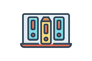 Database data color icon, a Duotone Icon by Creative priyanka