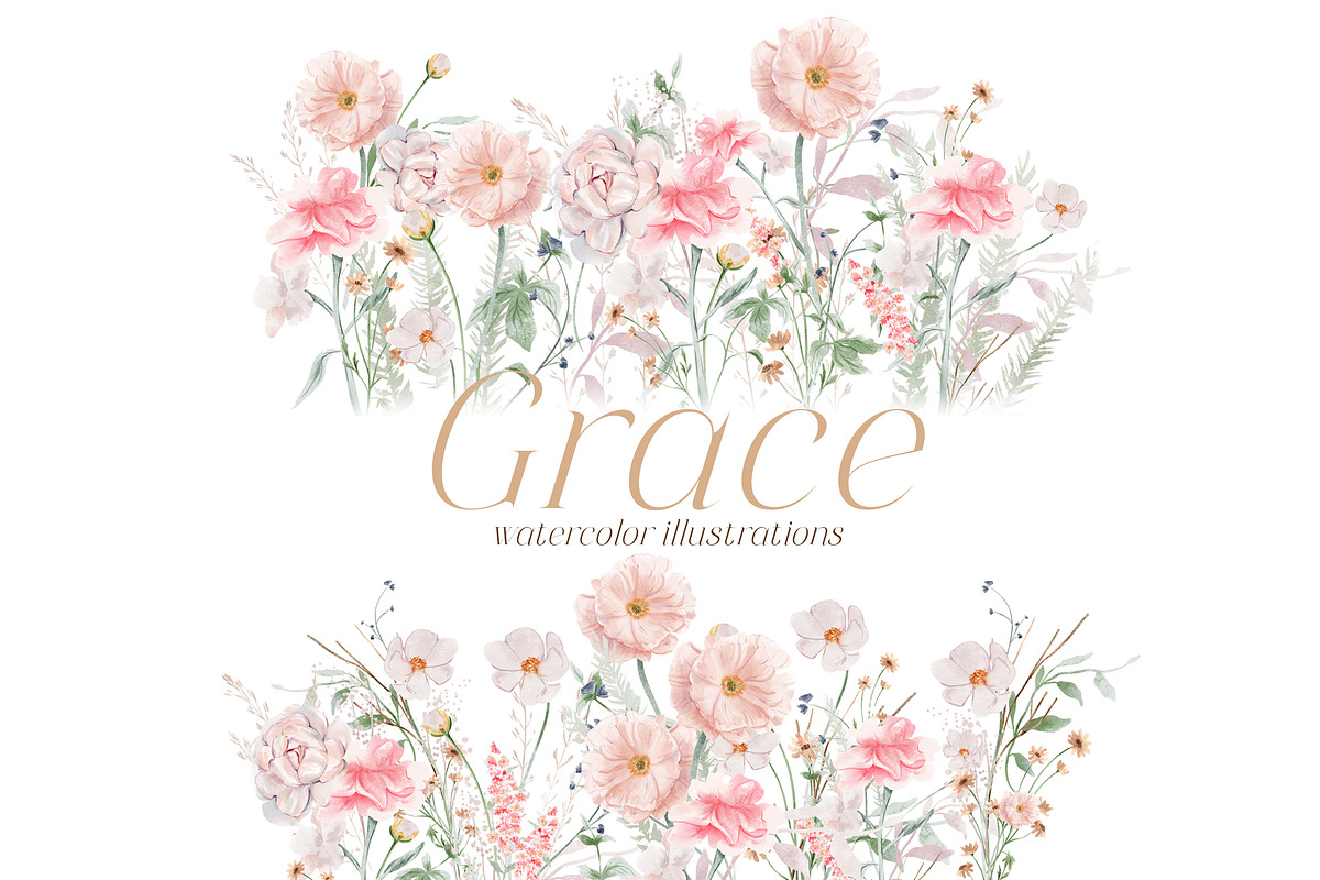 Wild floral illustrations - Grace, an Illustration by TheHappyGiftArt (Photo 2 of 10)