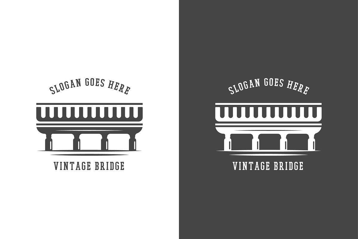 Vintage Bridge Logo Design Icon, a Templates & Theme by Morvana Crew