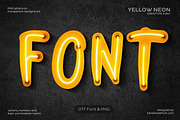 Yellow Neon Font, a Handwritten Font by Handmadefont (Thumbnail 1 of 19)