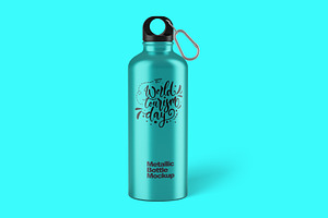 Metallic Bottle Mockup