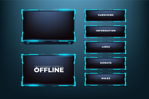 Gaming overlay frame template design, a Templates & Theme by Iftikhar Alam