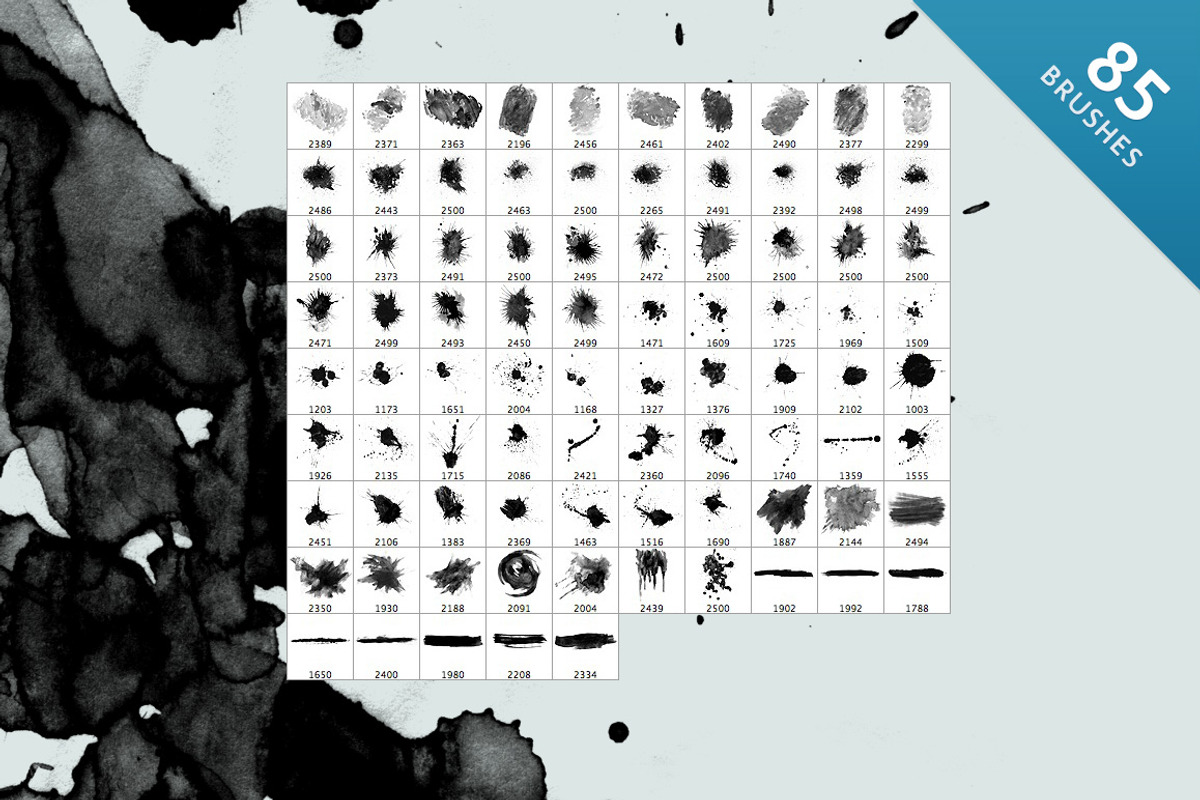 Watercolor and Paint Brushes Bundle preview 5