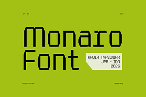 Monaro - Monospaced Font, a Sans Serif Font by Khoir