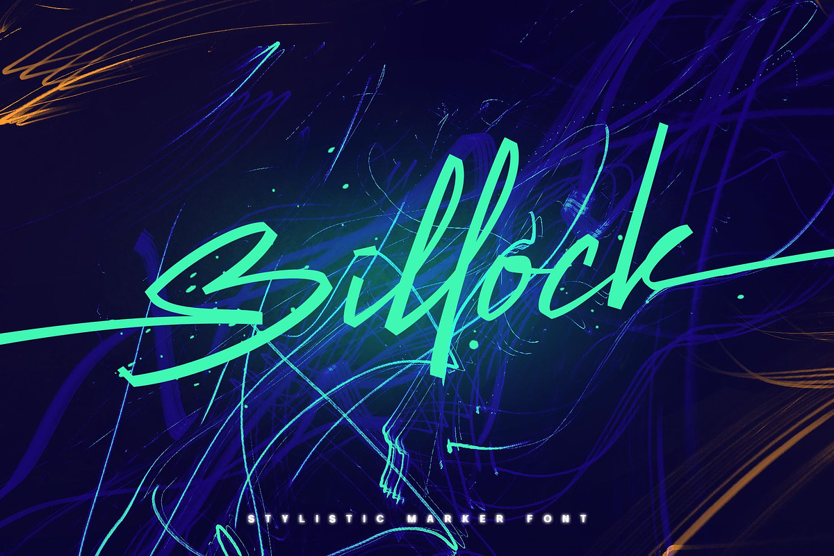 Billock Script font, a Script Font by alit design (Photo 1 of 15)