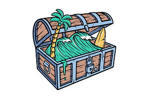 The beach is a treasure, an Object Illustration by gunaonedesign