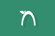 Green N Letter Logo with Leaf Accent, a Branding & Logo Template by Salman Shop (Thumbnail 4 of 4)