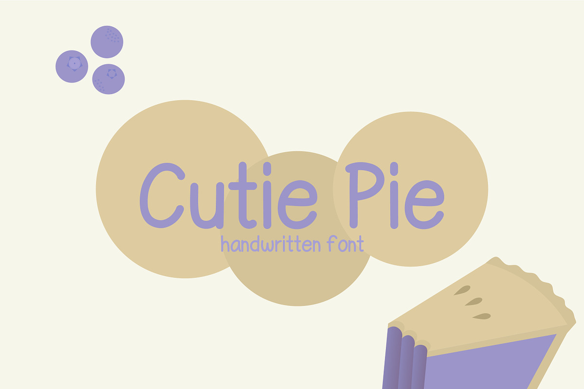Cutie Pie Font, a Handwritten Font by noonsun (Photo 1 of 4)