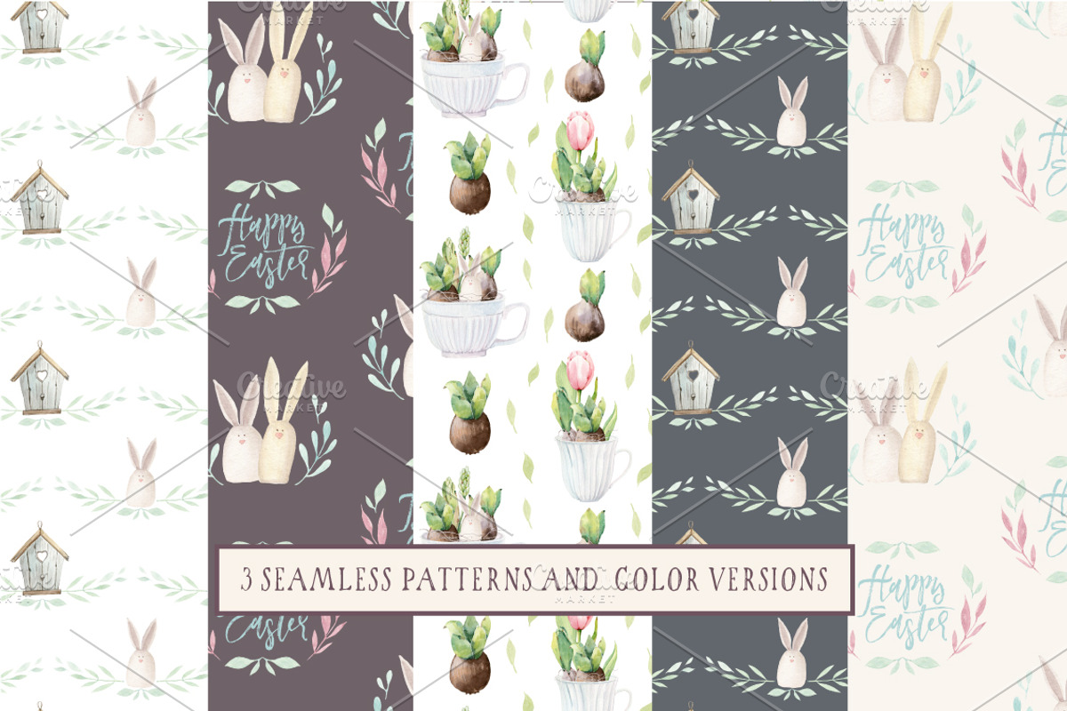 HAPPY SPRING watercolor set, an Illustration by Lemaris (Photo 6 of 8)
