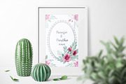 Watercolor floral marsala, an Illustration by BrushArtDesigns (Thumbnail 7 of 10)