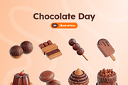 Chocolate Day 3D Icons, a Food & Drink 3D Model by Rakata Studio (Thumbnail 7 of 7)