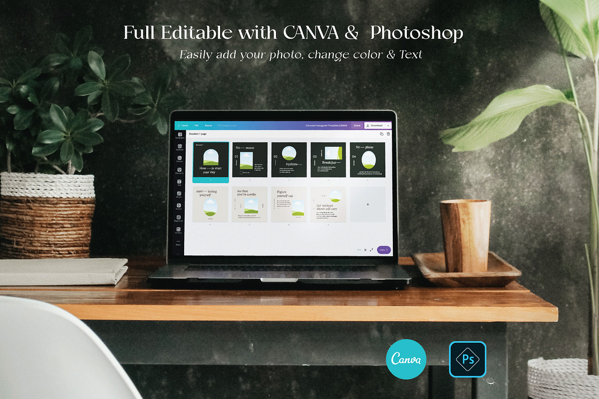 Instagram Carousel - Canva & PS, a Social Media Template by Dirtytemp Studio (Photo 2 of 6)