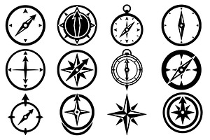 Compass & Navigation Vector Icons, a Technology Illustration by abu67222