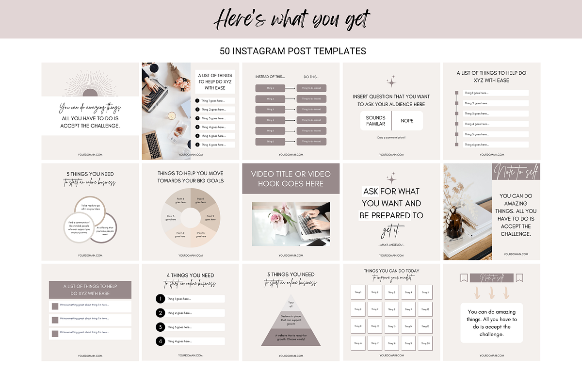 100 Engagement Graphics for Coaches, a Social Media Template by Create & Bloom (Photo 2 of 4)