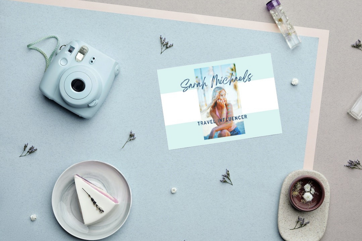 Travel Influencer Business Card Kit, a Business Card Template by Golden Horizons Studio (Photo 8 of 12)