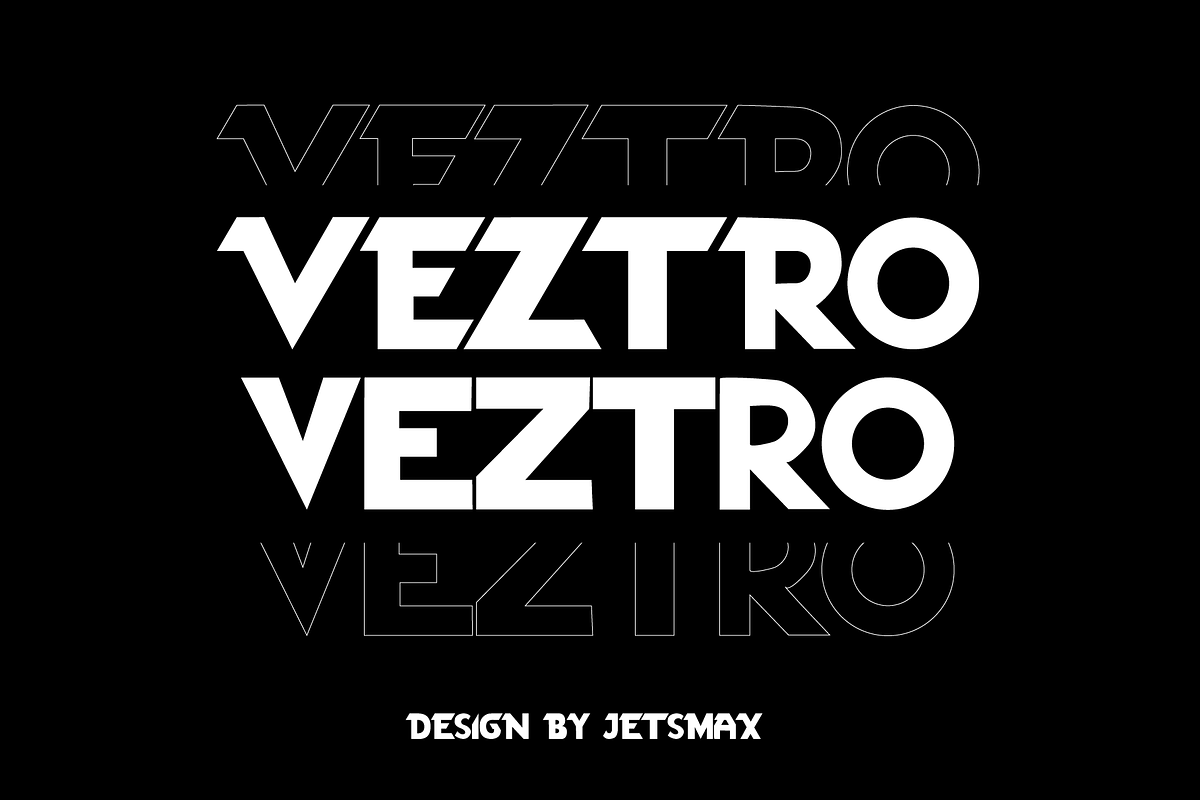 Veztro - Modern Typeface, a Font by Jetsmax® Studio (Photo 1 of 10)