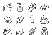 Bundles Set Soap Boutique Icon, an Outline Icon by adenpinkstore (Thumbnail 2 of 12)
