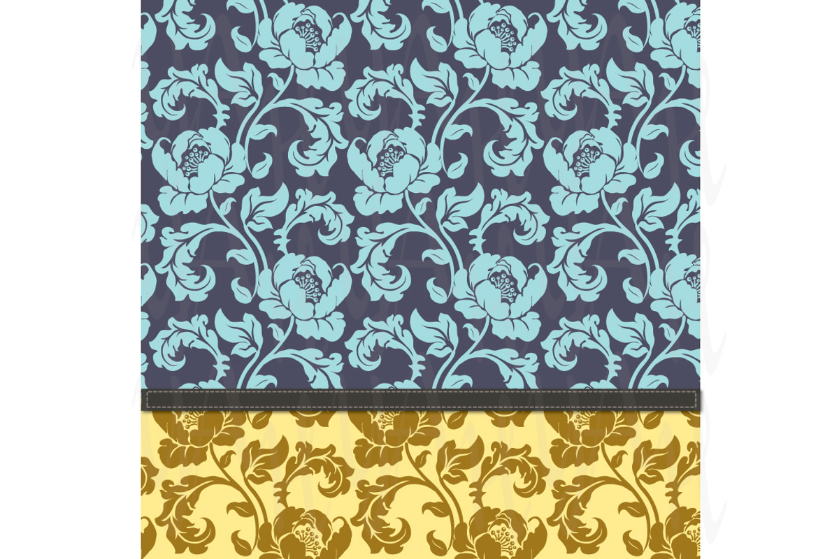 Vintage Floral Digital Paper, an Illustration by YenzArtHaut (Photo 2 of 2)