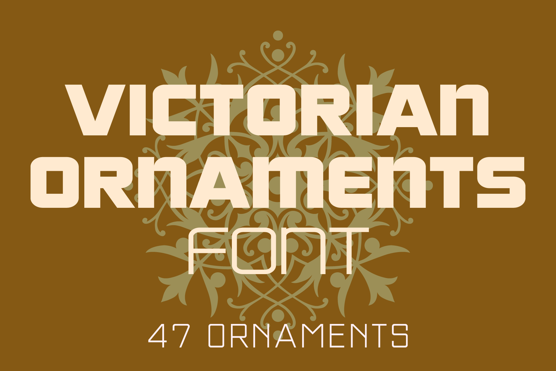 Victorian Ornaments Font, a Symbol Font by GG Design