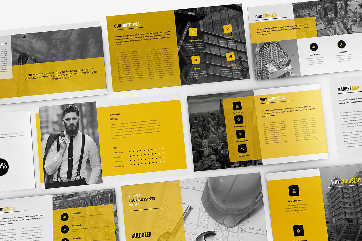 Construction Google Slides Template, a Presentation Template by Incools ...