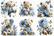 Whimsical Spring Teddy Bear Clipart, an Illustration by Craft Nest (Thumbnail 3 of 10)