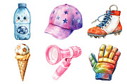 Watercolor Cute Soccer Clipart, an Illustration by Daily.Designs (Thumbnail 2 of 5)