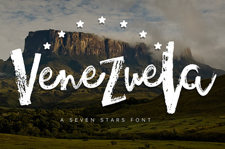 Venezuela - Dry brush font, a Symbol Font by Andrea De Oliveira
