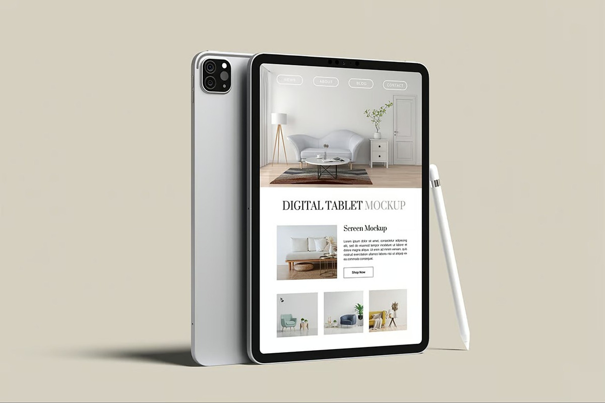 Tablet Pro Mockup, an iPad Mockup by Hubzway (Photo 2 of 9)