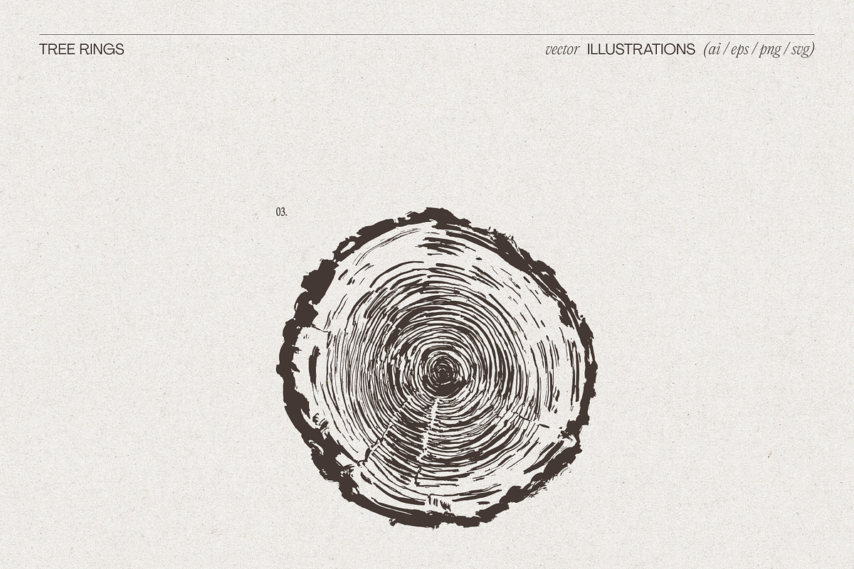 Tree Rings Wood Sketches, a Decorative Illustration by TheMountBirdStudio (Photo 4 of 5)