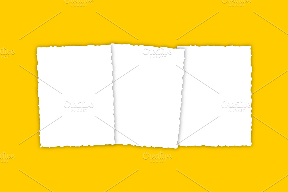 Torn paper sheets mockup, a Presentation Template by Design Store (Photo 1 of 2)