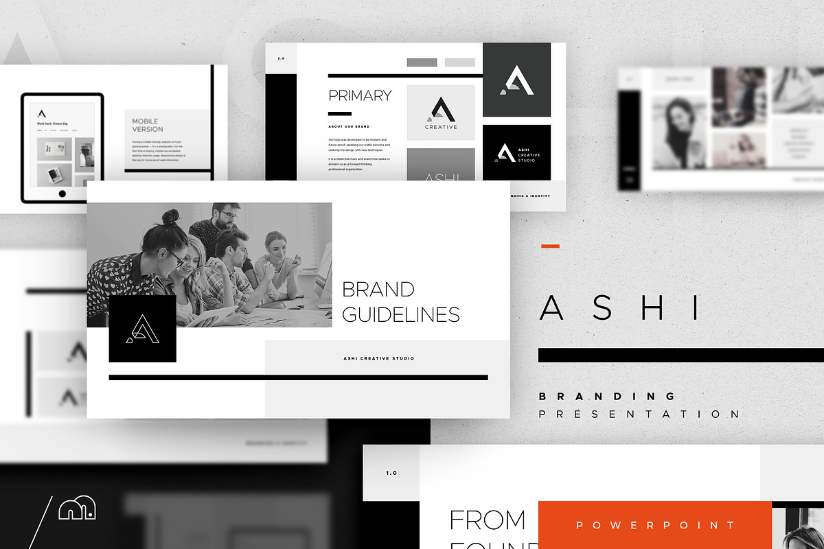 Brand PowerPoint - Ashi, a Presentation Template by bilmaw creative (Photo 1 of 8)