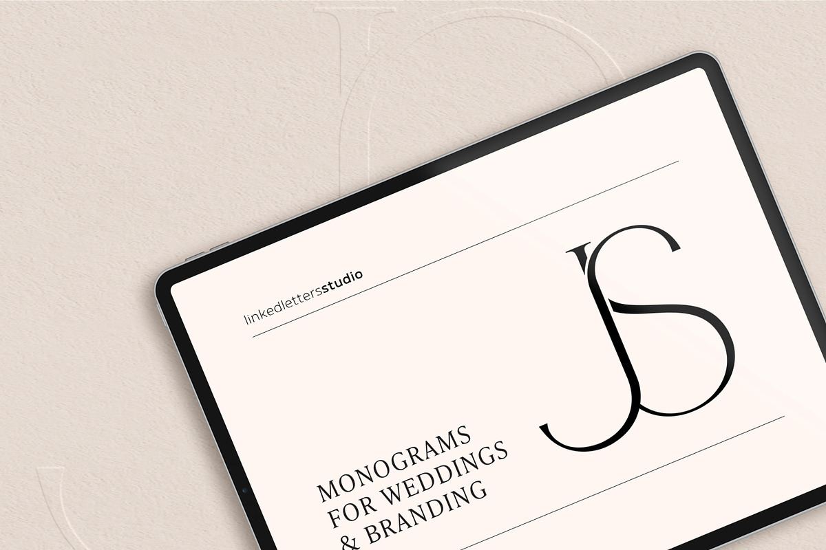 JS monogram logo, a Branding & Logo Template by LINKED LETTERS STUDIO