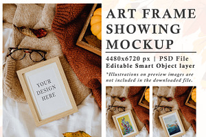 Art Frame Showing Mockup - Autumn, a Print Template by Nurlan's shop